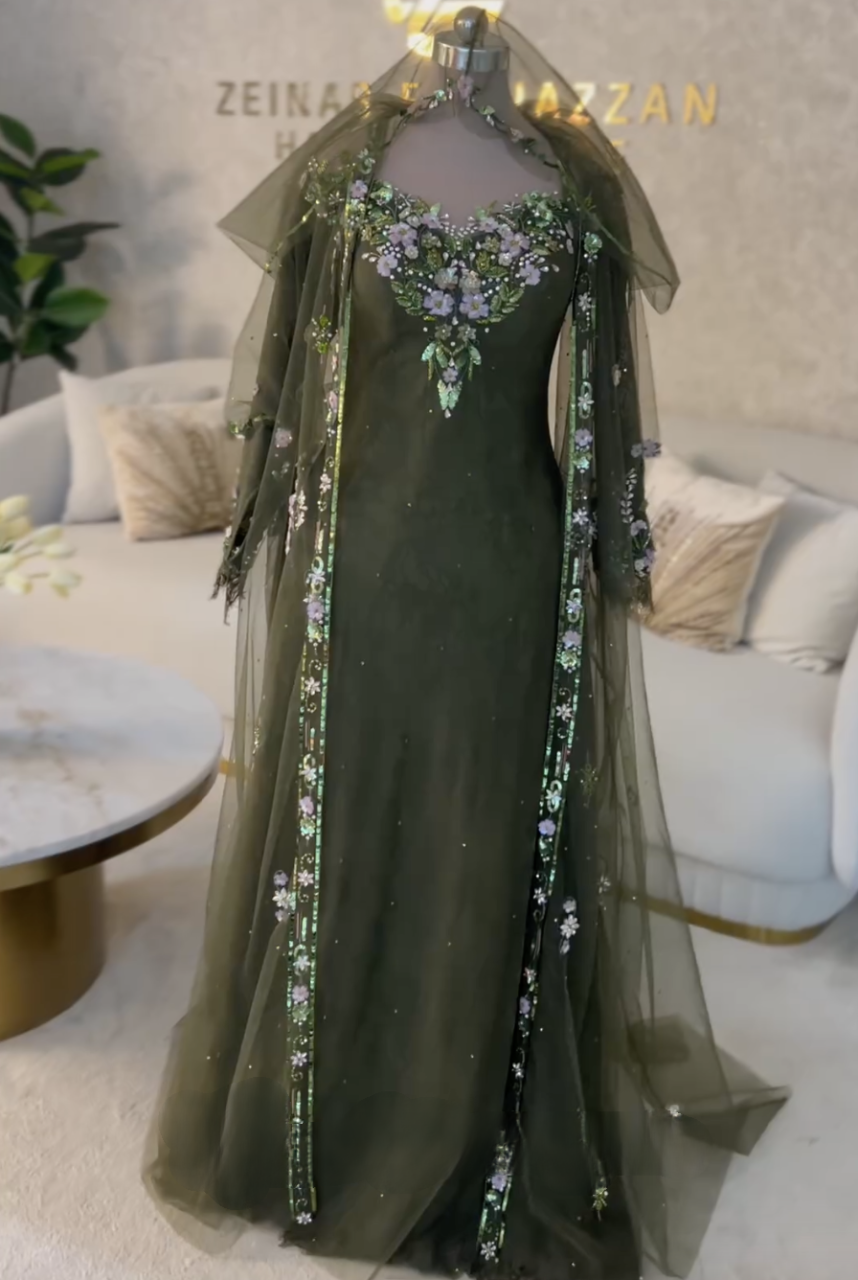 Alluring Graceful green Party Dress